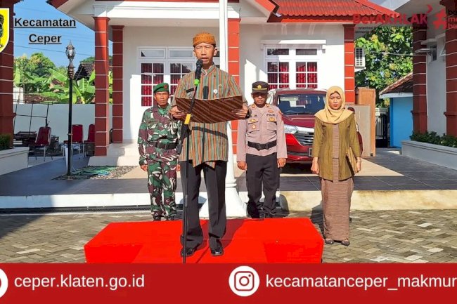Upacara Peringatan Hari Kartini ke-145 Kecamatan Ceper. Senin, 22 April 2024