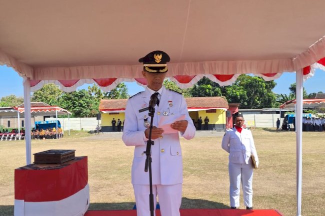 Upacara dalam rangka memperingati HUT ke 79 RI tingkat Kec. Ceper di Lapangan Gelora Bahagia Kridha, Kurung, Ceper. Sabtu, 17 Agustus 2024.