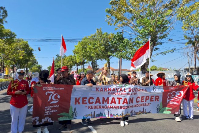 Kecamatan Ceper ikut berpartisipasi dalam Kirab Budaya Kabupaten Klaten tahun 2024 dalam rangka memperingati Hari Jadi ke 220 kab klaten dan HUT ke 79 RI Tahun 2024