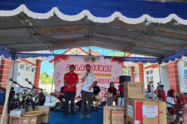 Jalan Sehat dalam rangka memperingati HUT ke 79 RI tingkat Kecamatan Ceper. Jum'at, 30 Agustus 2024.