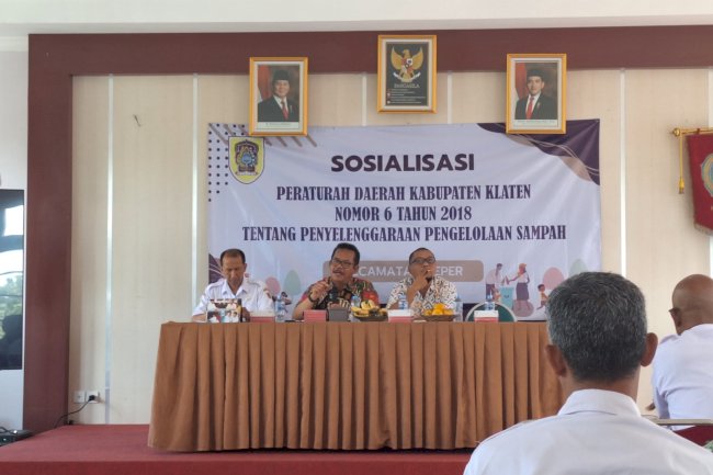Sosialisasi Peraturan Daerah Kabupaten Klaten Nomor 6 Tahun 2018 tentang Penyelenggaraan Pengelolaan Sampah. Rabu, 23 April 2025.