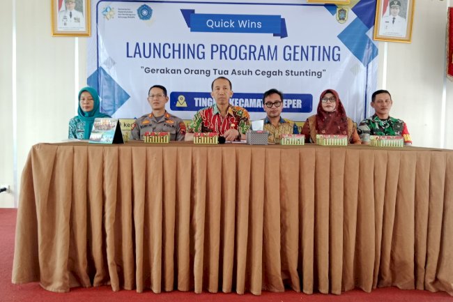 Kegiatan Launching Program Genting (Gerakan Orang Tua Asuh Cegah Stunting) Kecamatan Ceper