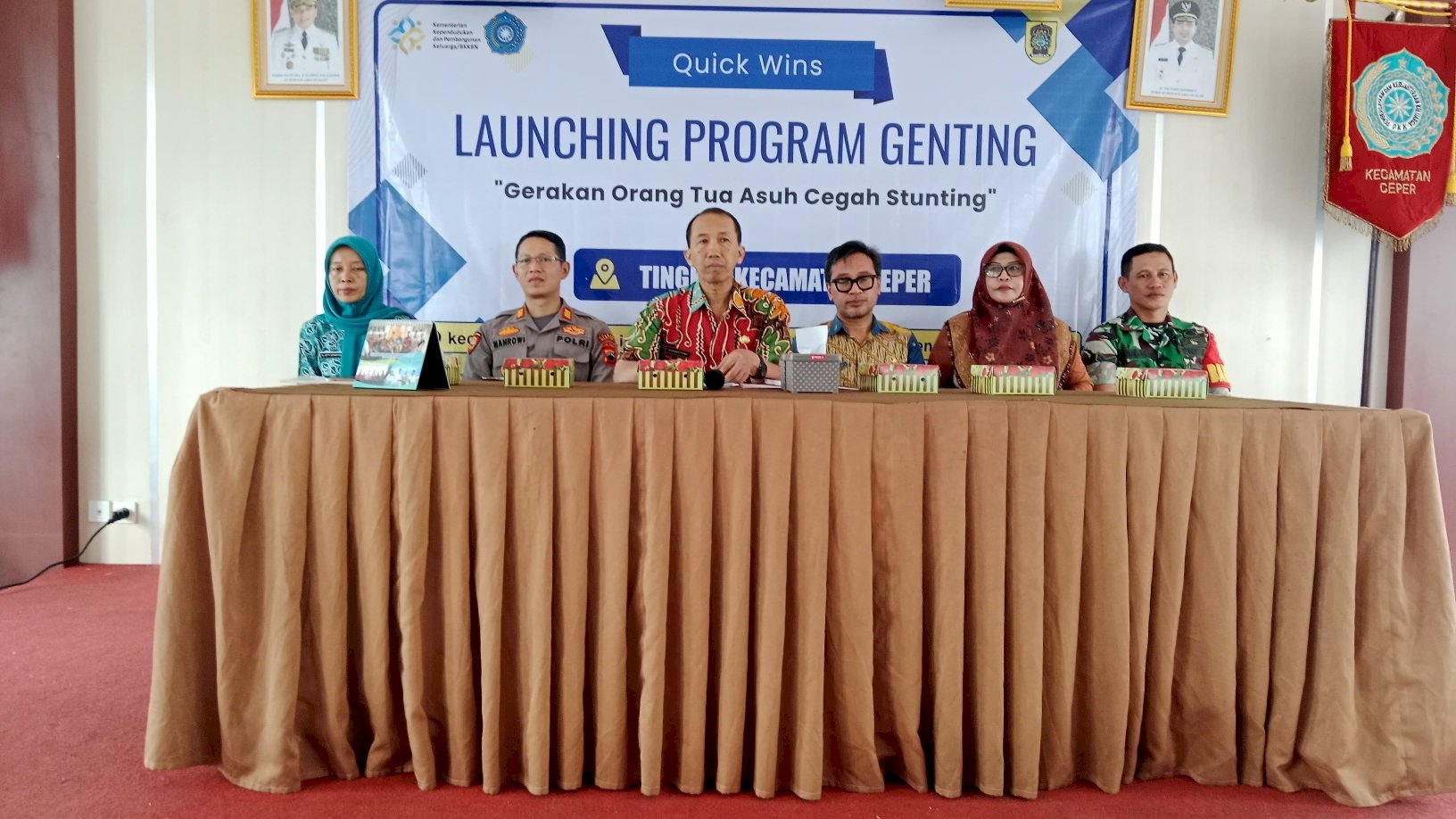 Kegiatan Launching Program Genting (Gerakan Orang Tua Asuh Cegah Stunting) Kecamatan Ceper