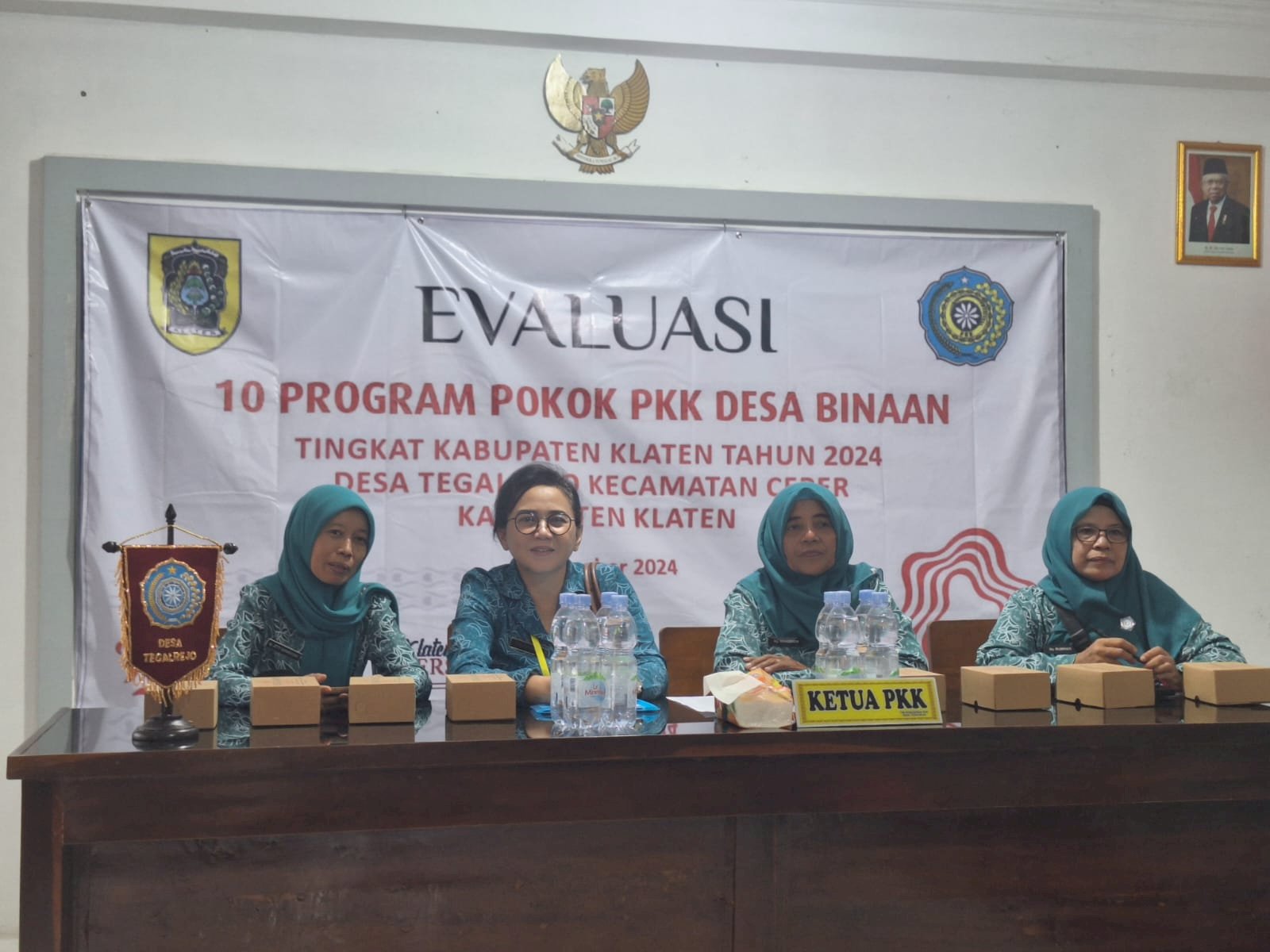 Evaluasi 10 Program Pokok PKK Desa Binaan tingkat Kab Klaten Tahun 2024 di Desa Tegalrejo dan Jambukidul.