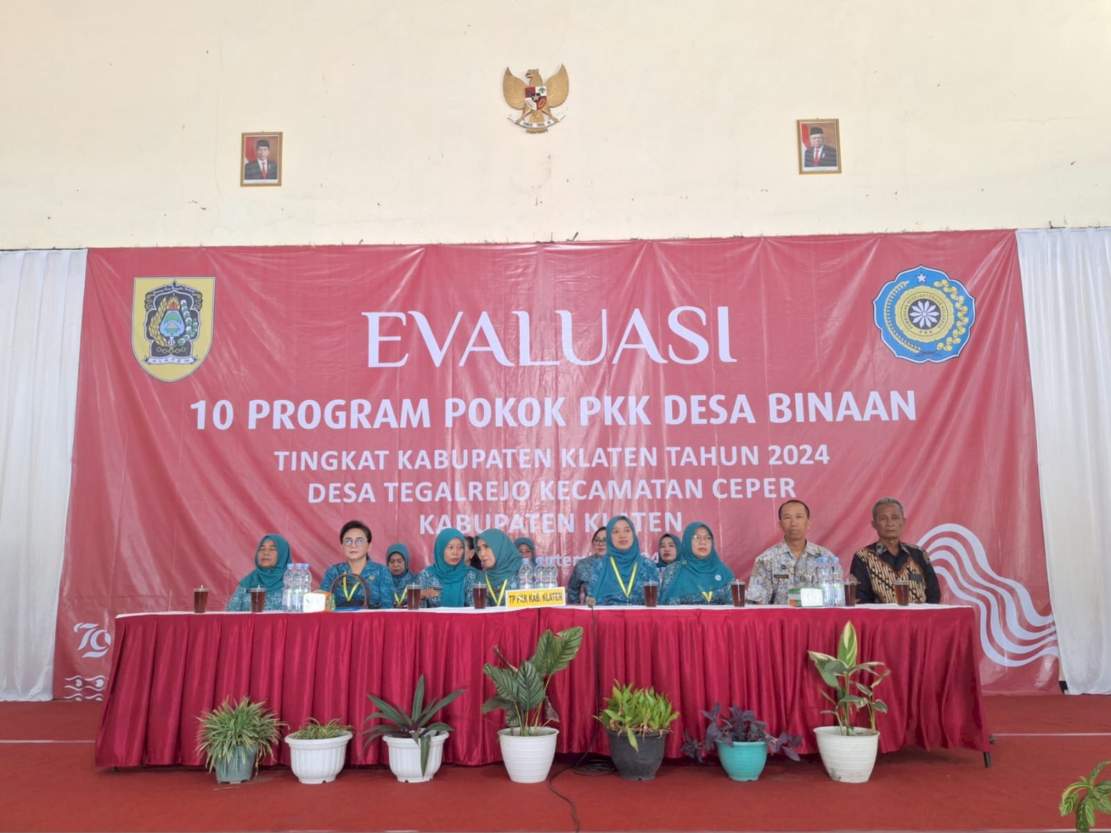 Evaluasi 10 Program Pokok PKK Desa Binaan tingkat Kab Klaten Tahun 2024 di Desa Tegalrejo dan Jambukidul.